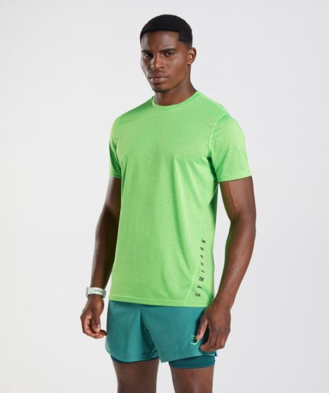 Men's Gymshark Sport T-Shirts Light Green | NZ 3GZINS